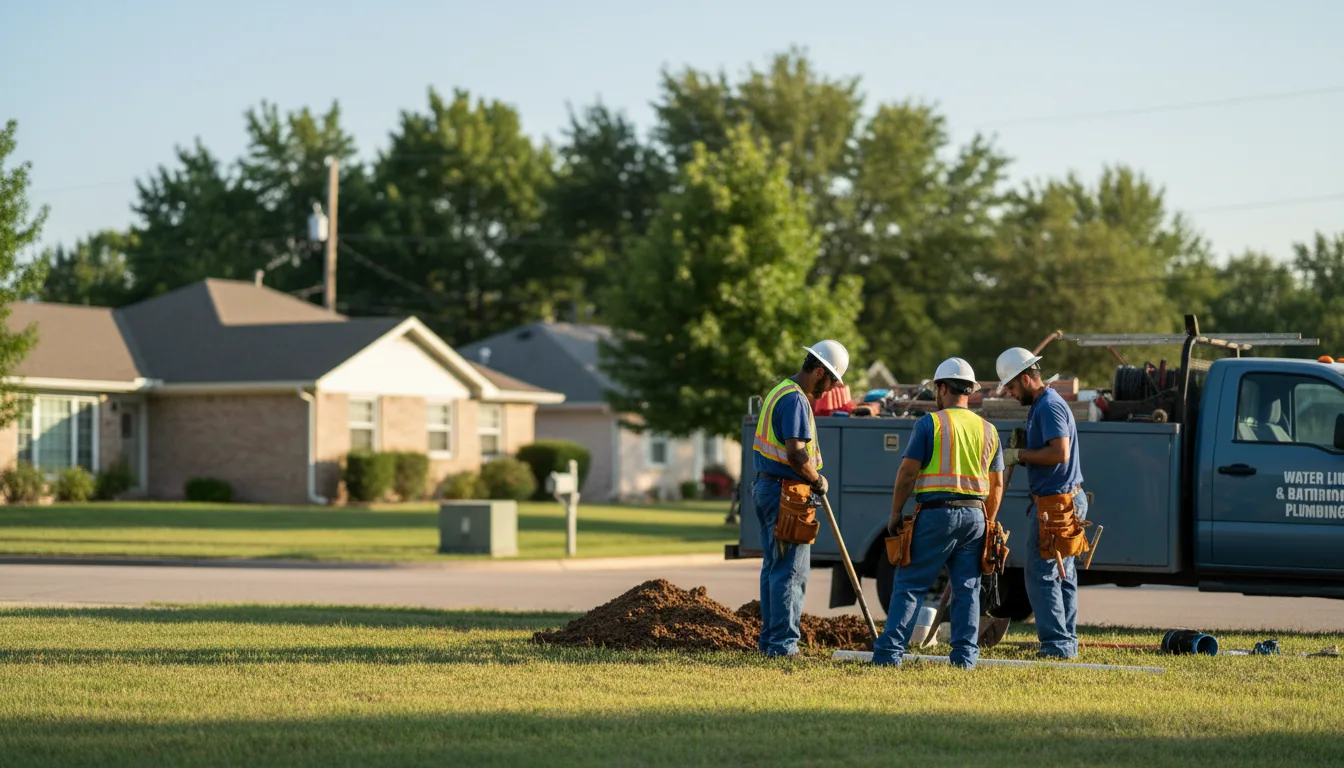 Residential water line and bathroom plumbing service in Lyons, MI
